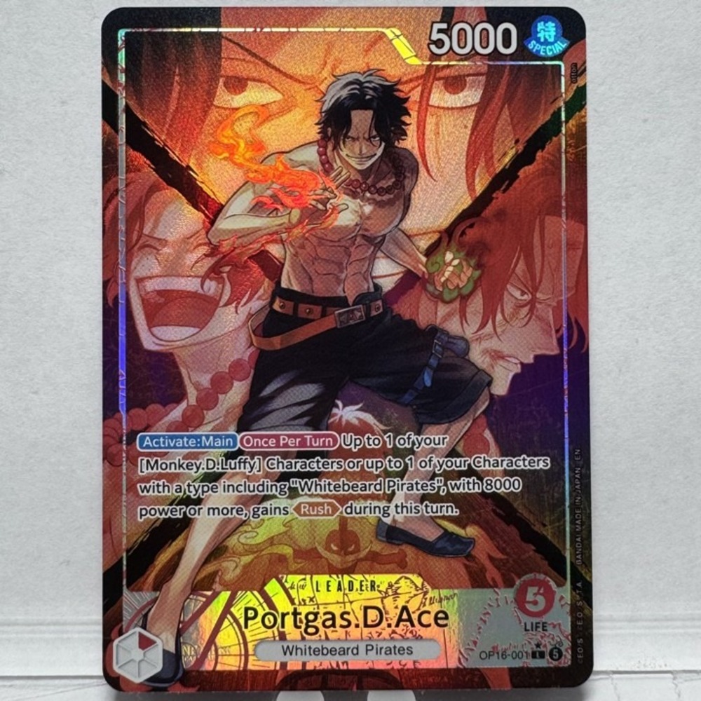 Portgas.D.Ace Alternate Art Leader OP06-001 One Piece TCG Foil Card